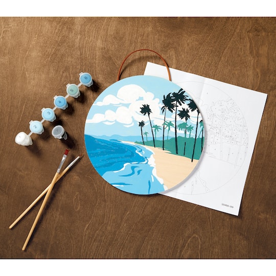 Beach Sky Plywood Surface Paint-by-Number Kit by Artist&#x27;s Loft&#x2122;